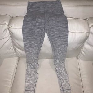 Grey and white striped ombré lululemon leggings